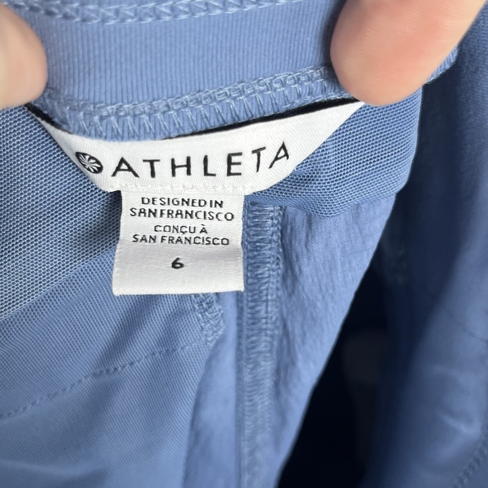 Athleta Pants Women's 6 Blue Trekkie North Jogger Hike Athleisure Zip Pockets - Picture 5 of 10